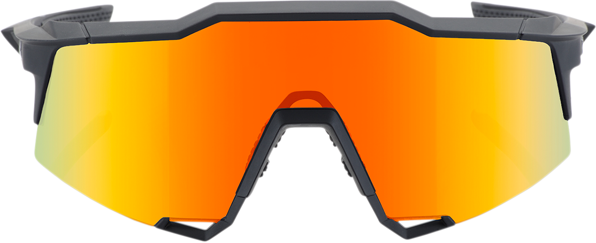 100% Speedcraft Performance Sunglasses Soft Tact Black HiPER Red