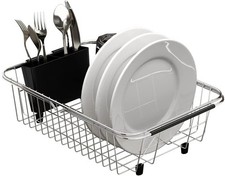 Adjustable Over Sink 10.6"W x 15"L x 4.7"H, Dish Rack-small 