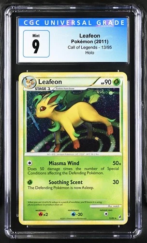 Leafeon 13/95 Holo Call Of Legends Pokemon CGC 9 Mint