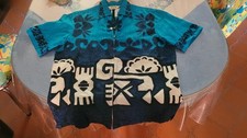 VERY RARE 50's HAWAIIAN SHIRT TROPICANA ZIP TALON V G CONDITION SIZE S M. IN USA