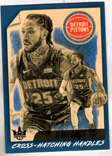Derrick Rose 2019-20 Panini Court Kings Cross-Hatching Handles Purple /99
