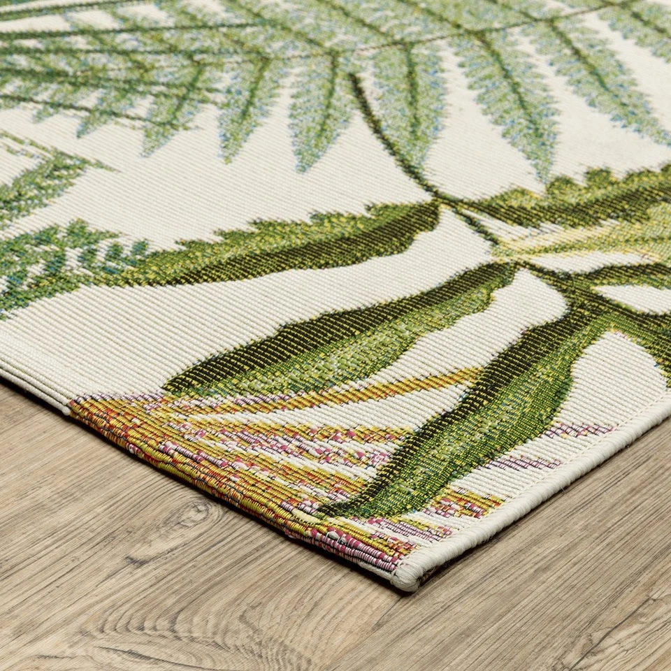 Alfombra Oriental Weavers Naples 1091X Exterior Verde Floral Foto 3 de 3