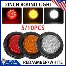 5/10x Red/Amber/White 2Round 9LED Clearance S...