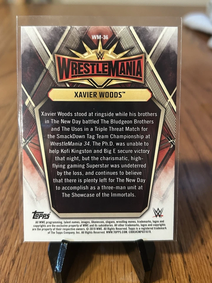 2019 Topps WWE Road to Wrestlemania Xavier Woods #WM-36 - Image 2 of 2
