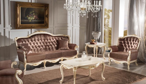 Klassisches Wohnzimmer MöBel Couch Sofa Sessel Couchtisch Beistelltisch 4Tlg-image