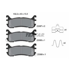 Satz Bremsbeläge Bremsklötze hinten für Mazda 323 C BA F MX-5 1 NA 2 NB | 240
