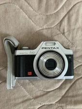 Pentax I-10 Digital Camera Silver Compact Stylish Retro Cute Used