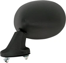 Emgo Left Side View Black Round Mirror (20-78262)