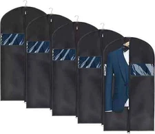 Set of 5 Garment Bag Suit Bag for Storage and Travel 40 Inch Washable Suit Cover