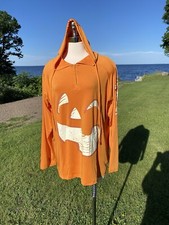 New Jack-o-Lantern Hoodie Sweatshirt Halloween Pumpkin XL Unisex Orange 2002