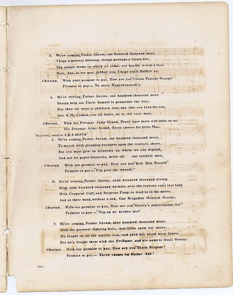 GREENBACKS! Civil War currency! - Lincoln related print - Scarce! 1863 - NICE! - Image 3 of 3