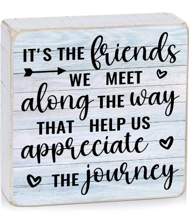 Farmhouse Wooden Friends Plaque Sign for Home Decor