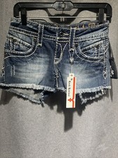 Rock Revival Shorts Womens 25 Scarlett Embroidered, Rhinestone, Studs Nwt