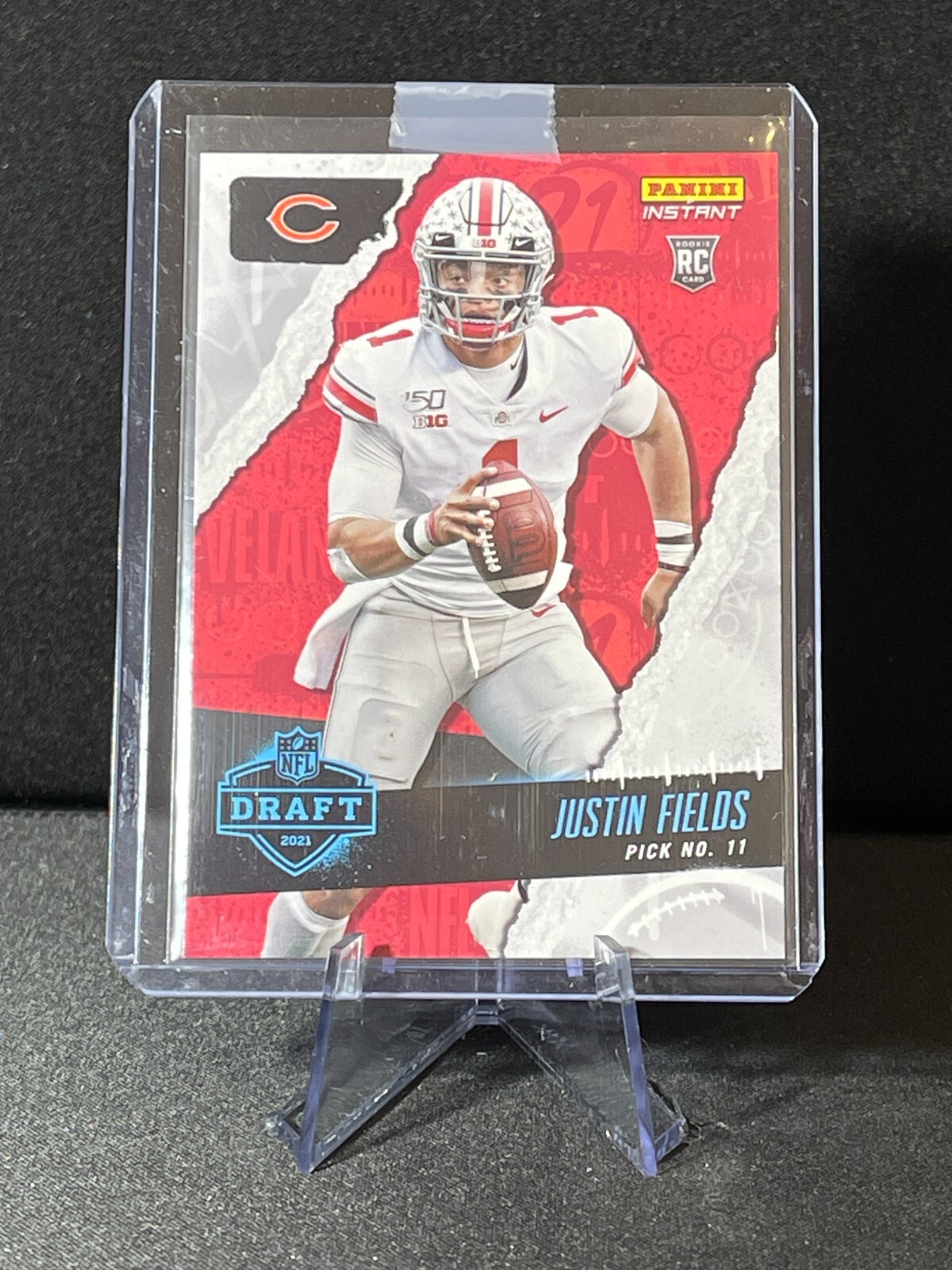 2021 Panini Instant NFL Draft #10 Justin Fields SP /3769 (RC) Rookie Bears