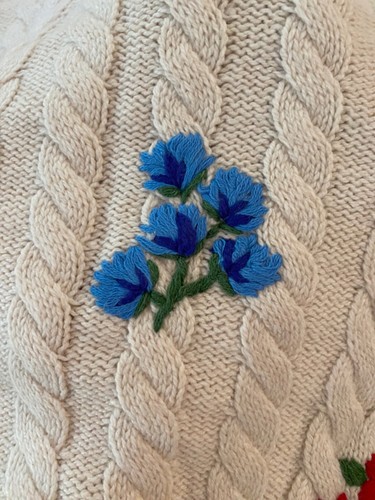 Mini Boden Size 13-14Y Girls Ecru Harriet Sweater Embroidered Flowers-NEW W/ TAG - Picture 9 of 11