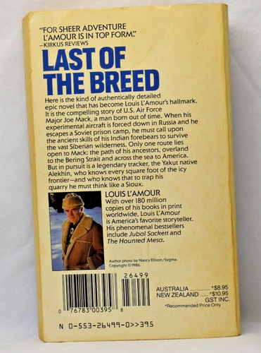 LAST OF THE BREED by LOUIS L'AMOUR, Paperback, 1987, Bantam Books - Picture 2 of 3