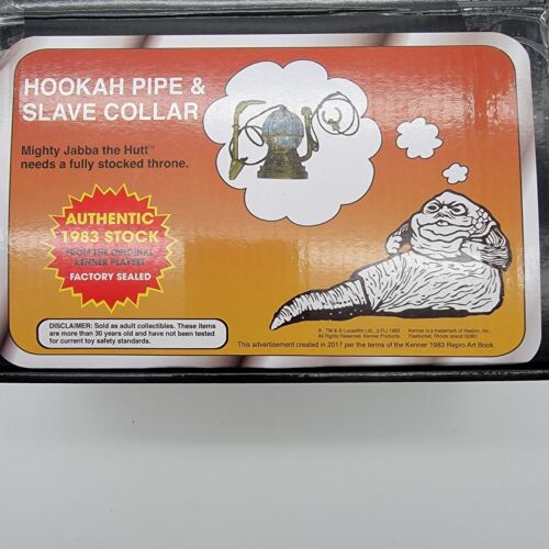 Jabba the Hutt Hookah Pipe & Slave Collar Star Wars Original 1983 Kenner ROTJ - Picture 1 of 4