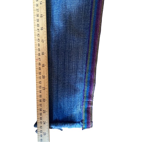 VIGOSS Youth Jeans Sz 14 “The Jagger” Skinny Blue W/ Sparkly Stripes Down Leg - Picture 9 of 11