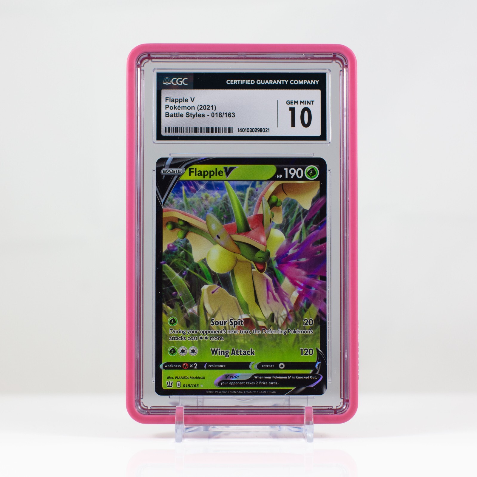 Pokémon Flapple V Sword Shield Battle Styles #18 Holo CGC 10 2021