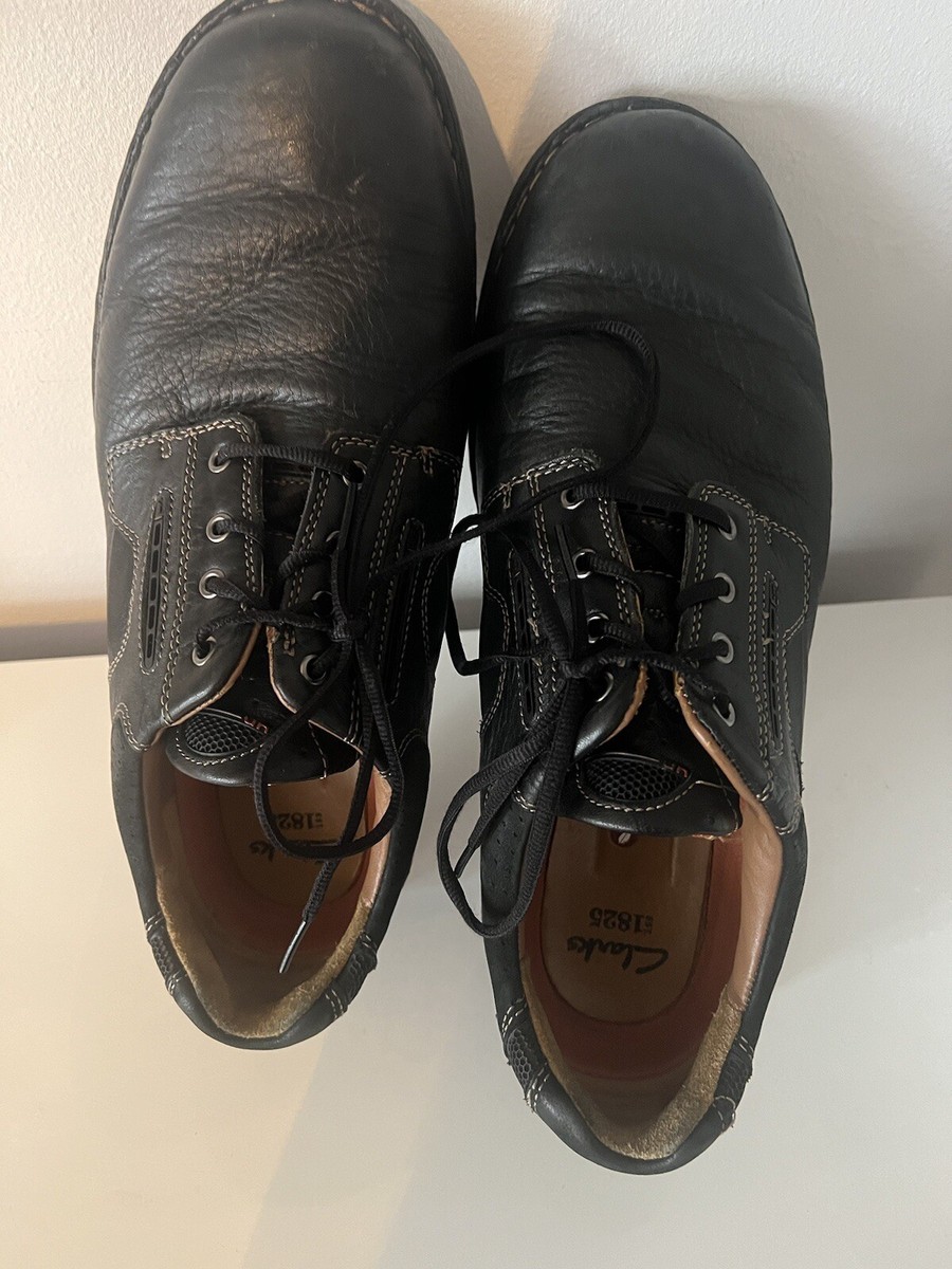 Clarks 1825 Plus Comfort Men size 13 Black Leather Lace Up | eBay