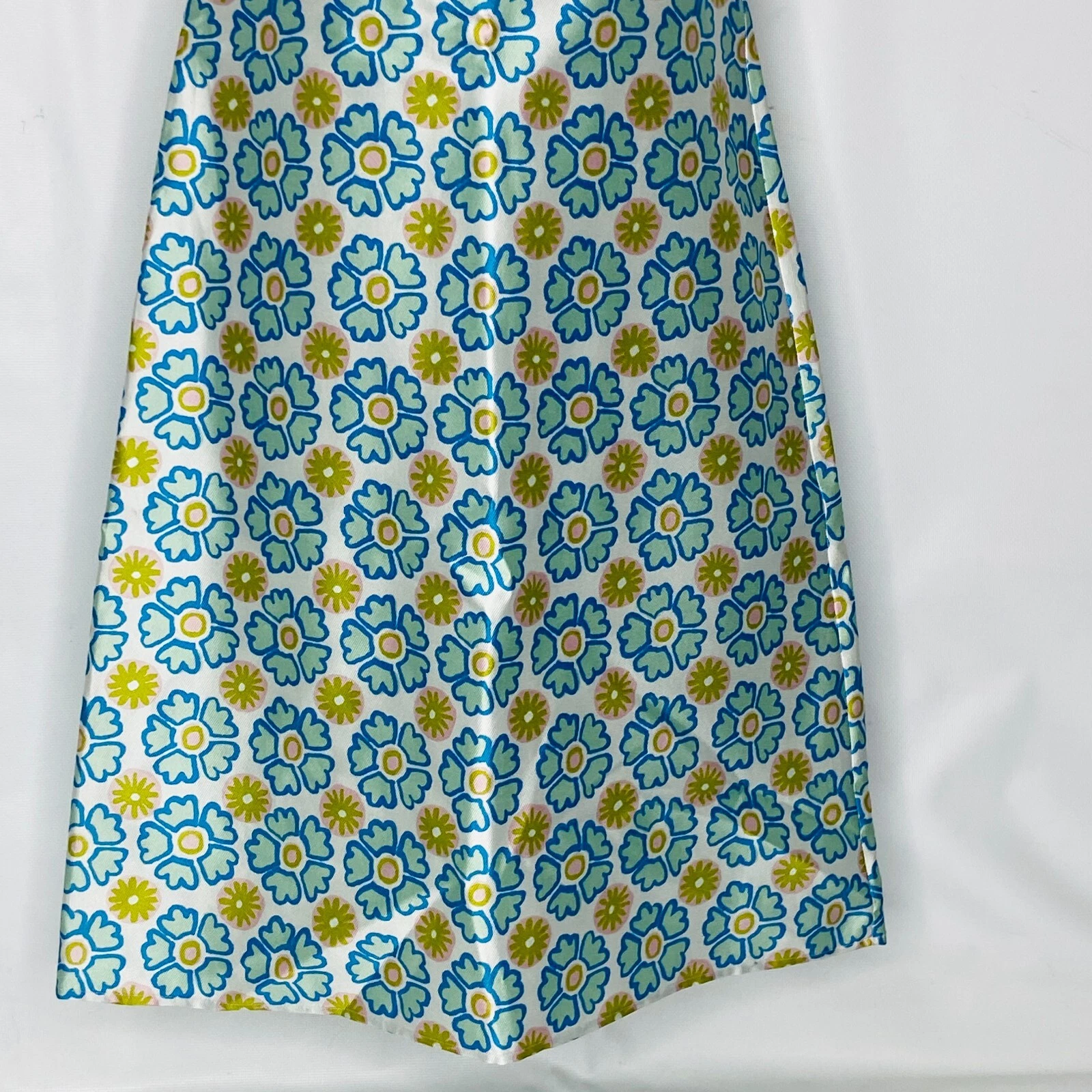 Abito Tory Burch Annette in seta edizione limitata David Hicks floreale taglia 2 nuovo $498