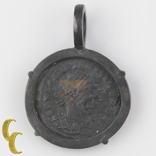 Gloria Exercitvs R&ouml;mische M&uuml;nze IN Silber Antik Einfassung Anh&auml;nger, 3.2 Gr