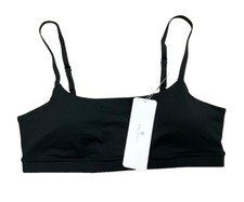 Crz Yoga Butterluxe Adjustable Strap Sports Bra - Size L Black 