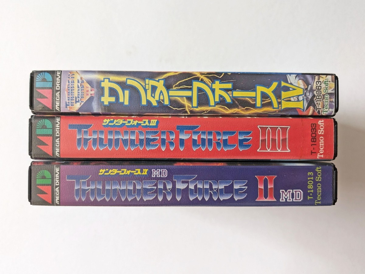 Mega Drive Thunder Force 2 3 4 Set II III IV Lot MD SEGA Mega Drive Thunder Force 2 3 4 Set II III IV Lot MD SEGA