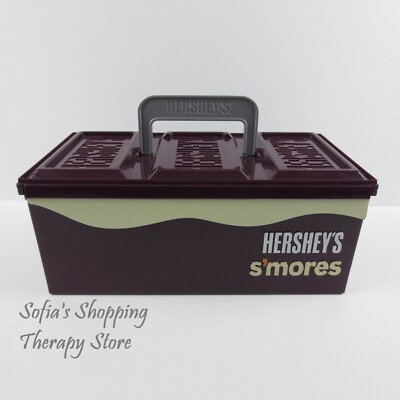 hershey tackle box Mr. Bar-B-Q Hershey's Smores Caddy Tray Organizer - Smores Station to Store All Essentials On The Go for Picnics, Camping w/Removable Tray & Carrying Handle whether youre headed on a hike What to fill a tackle