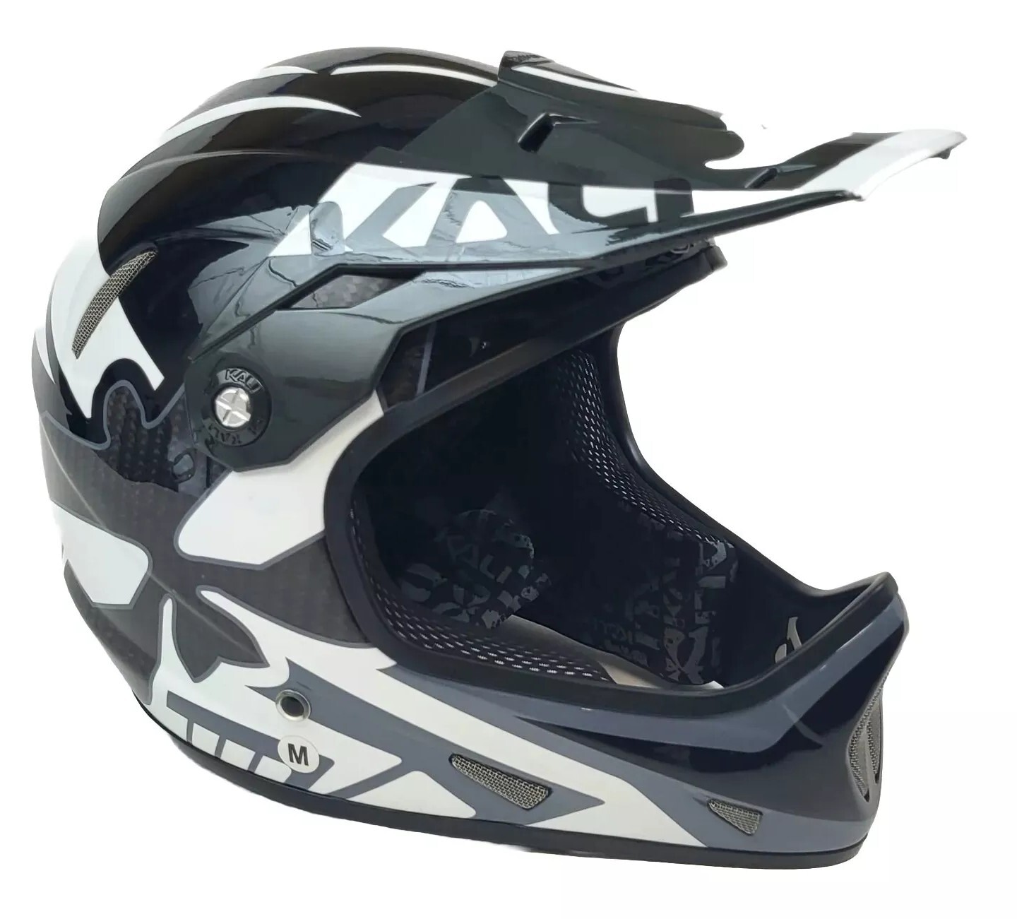 Kali Avatar II Apex Carbon Full Face Mountain Bike Helmet  Medium Black/White