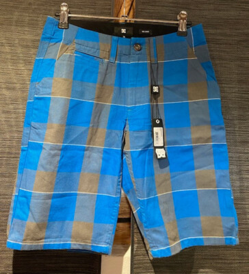 DC Shoes relaxed blau karierte Jungen Short Gr. 26  Neu mit Etikett