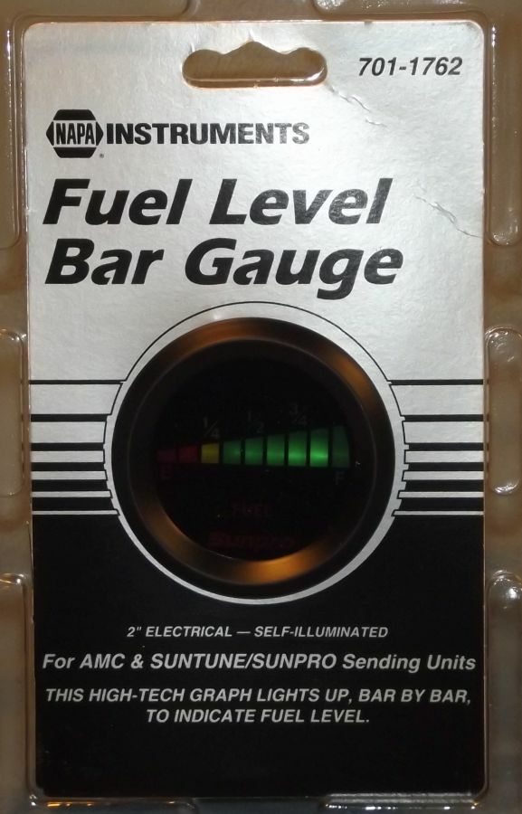 Digital Sunpro Brand /NAPA Instruments 2in Bar Fuel Level Gauge AMC 701 ...