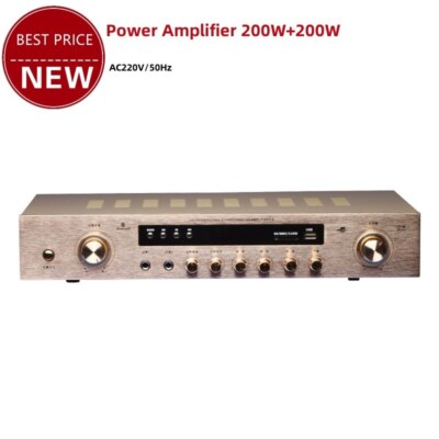 Karaoke Constant Resistance Power Amplifier 200W+200W HiFi Audio Player F8