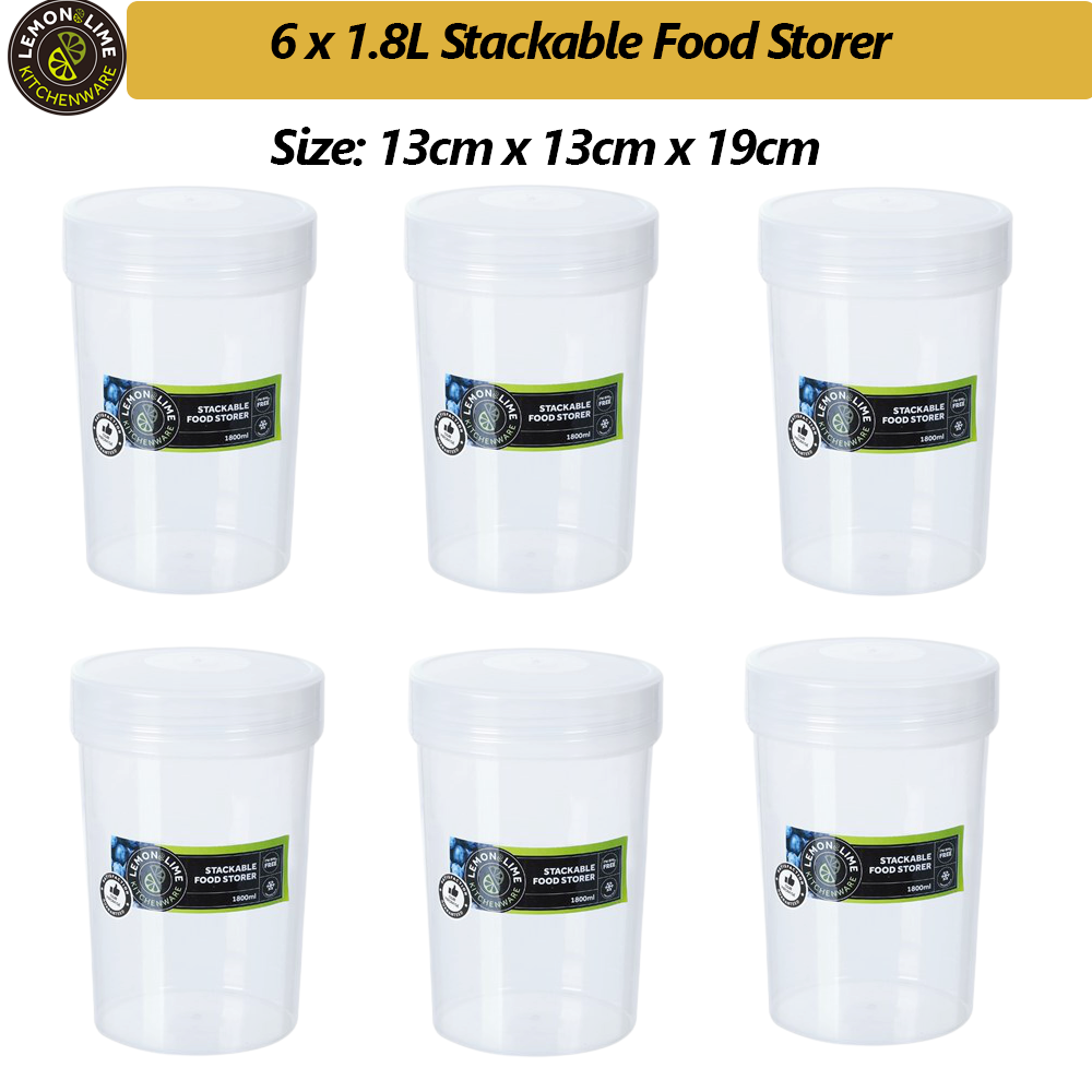 Screw Top Plastic Food Container Storer Twist Lock Food Snack Pantry