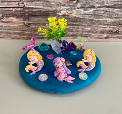 Mermaids Play Dough Sensory Jar Kids Travel Parties Favours UK