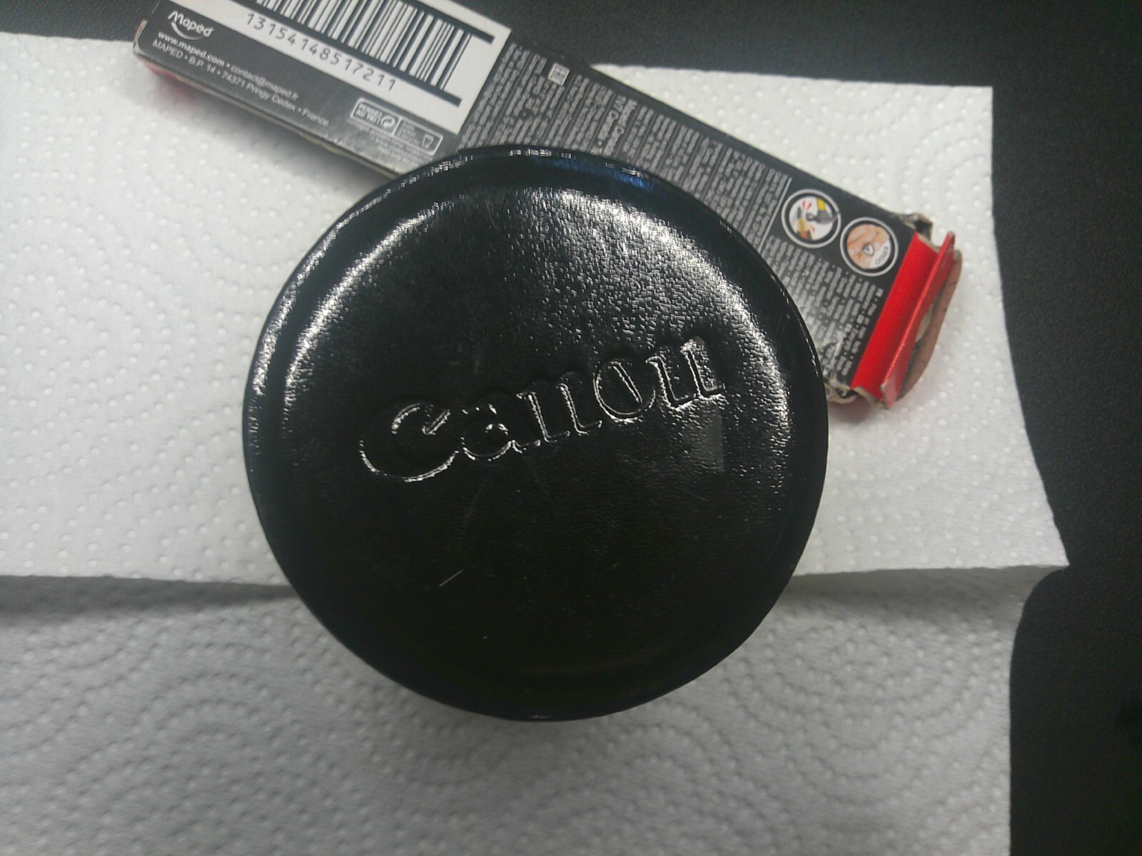 Canon black hard case for small lens