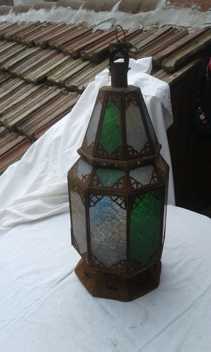 Vintage glass lantern deals