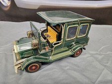 Working Battery Operated Old Fashioned Tin Litho Toy Car Japan Vinrage