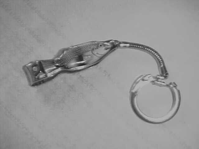 Vintage fish pocket nail clipper key chain SUPER SUPER NO.765
