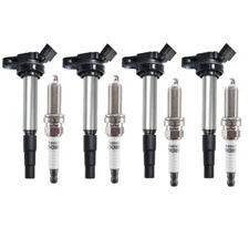 4X Ignition Coils + 4X iridium Spark Plugs For 2012 13 14 2015 Toyota Prius 1.8L