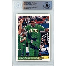 Robert Parish Signed 1992 UD Italian #105 Celtics Beckett BAS Slabbed NBA Auto