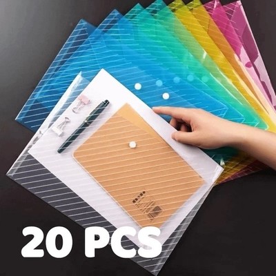 20 Stück A4 Dateiordner Wasserdicht Papier Organizer Prüfung Papier Aufbewahrungstasche