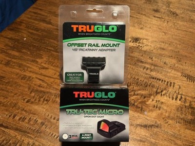 TRUGLO Tru-Tec Micro 3-MOA Red Dot Sight (TG8100B) & Offset Rail Mount (TG8975B)