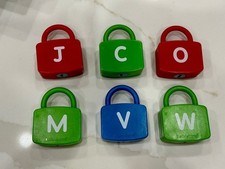 Lakeshore Learning Alphabet Letter Locks   Partial Replacement Set Mixed Letters