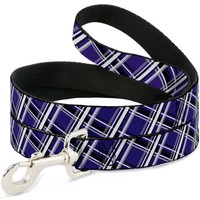 "Dog Leash Houndstooth Gray/Purple/White Narrow 0.5\" (Us Import)"