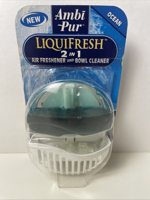 Ambi Pur Liquifresh 2-in-1 Air Freshener & Toilet Bowl Cleaner Ocean Scent 1.85