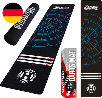 Harrows Dartmatte Mit Darts Oche | Bodenmattenschutz | Rutschfeste Matte | Profe