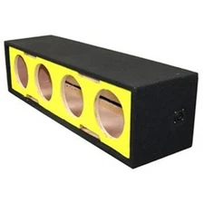 Deejay LED D12H4YELLOWSIDE 12 in. 4 Horn Side Speaker Enclosure  Yellow