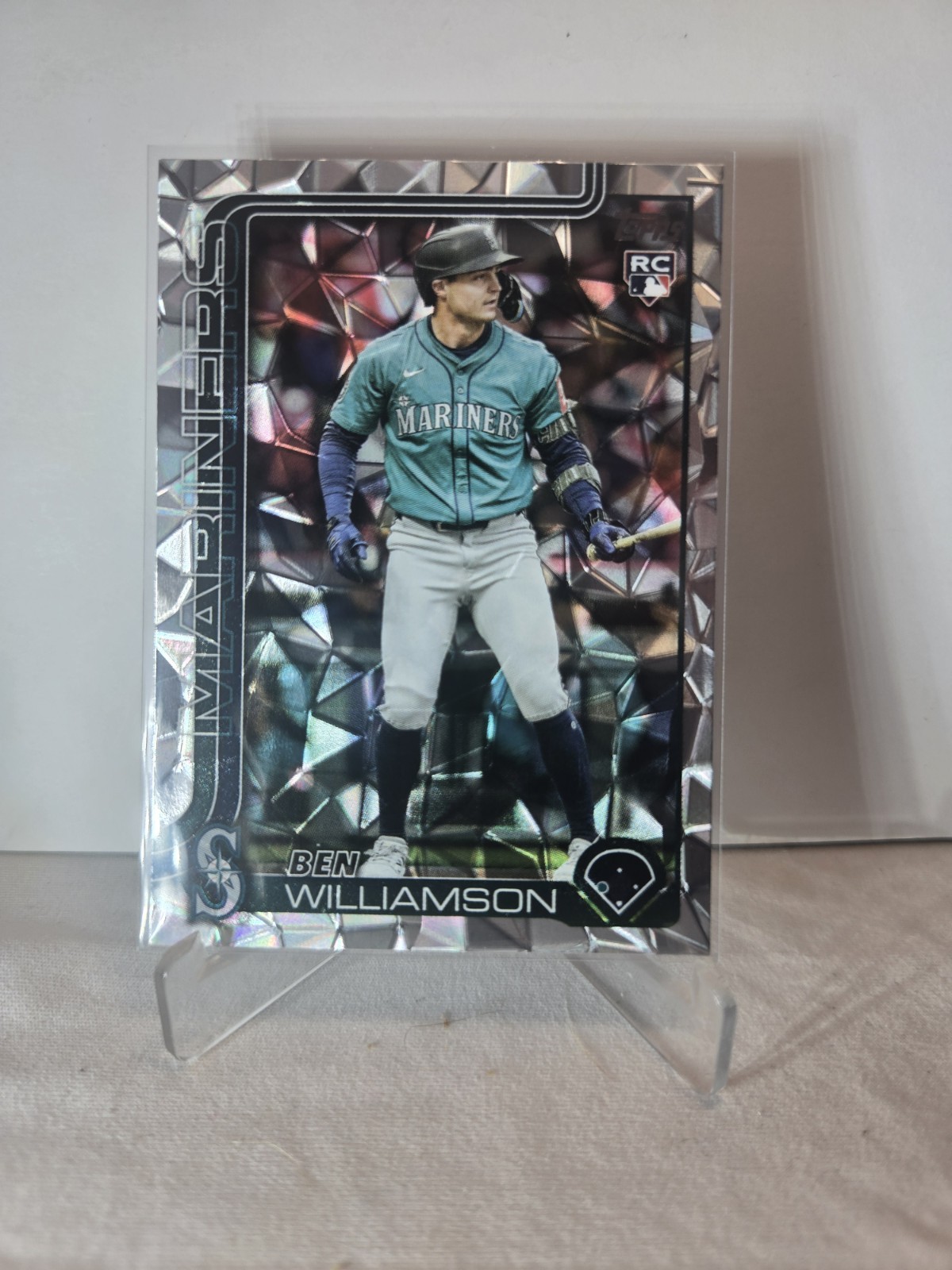 2025 Topps Update Series - Ben Williamson #US130 Diamante Foil (RC) Mariners -5b