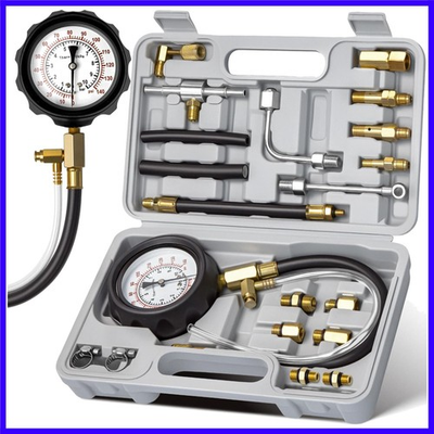 #ad Fuel Pressure Tester Kit 0 140PSI with Adapters for Cars Trucks ATVs Fuel ... $40.49